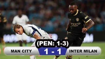 Kết quả Man City 1-1 Inter Milan (pen: 1-3): Man xanh thua ở loạt luân lưu