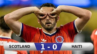 Kết quả Scotland 1-0 Haiti: Scotland tạm chiếm ngôi đầu
