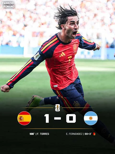 Kết quả Tây Ban Nha 1-0 Argentina: La Roja lần thứ 2 vô địch World Cup Kết quả Tây Ban Nha 1-0 Argentina: La Roja lần thứ 2 vô địch World Cup