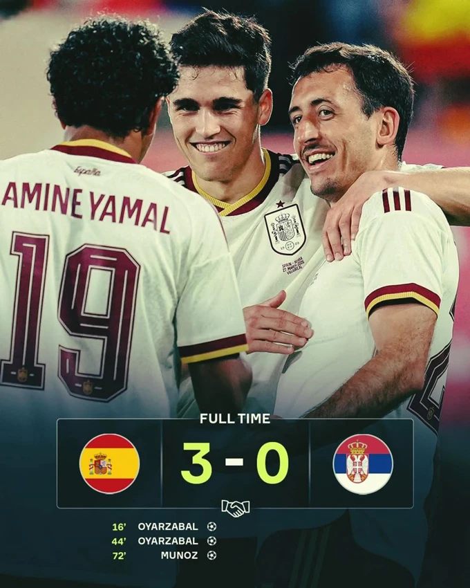 Kết quả Tây Ban Nha 3-0 Serbia: Người hùng Oyarzabal Kết quả Tây Ban Nha 3-0 Serbia: Người hùng Oyarzabal
