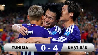Kết quả Tunisia 0-4 Nhật Bản: Tưng bừng Samurai xanh