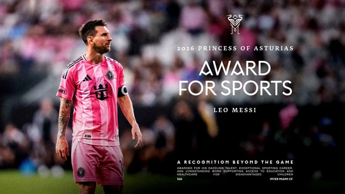 Lionel Messi đoạt giải thưởng vô tiền khoáng hậu trước thềm World Cup 2026 Lionel Messi đoạt giải thưởng vô tiền khoáng hậu trước thềm World Cup 2026