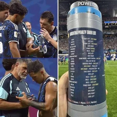 Phản ứng gây sốt của Messi khi Argentina phát hiện 'phao' bắt luân lưu của Pickford Phản ứng gây sốt của Messi khi Argentina phát hiện 'phao' bắt luân lưu của Pickford