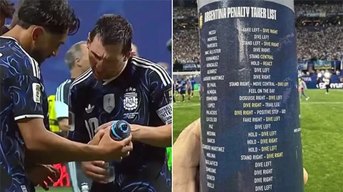 Phản ứng gây sốt của Messi khi Argentina phát hiện 'phao' bắt luân lưu của Pickford Phản ứng gây sốt của Messi khi Argentina phát hiện 'phao' bắt luân lưu của Pickford