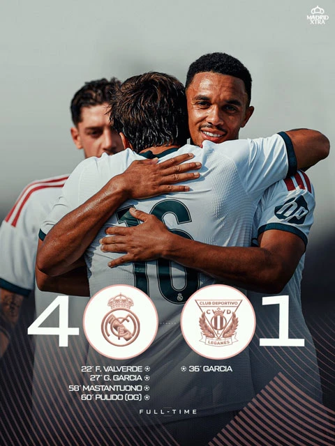 Real Madrid thắng đậm trong trận thứ hai dưới thời Mourinho Real Madrid thắng đậm trong trận thứ hai dưới thời Mourinho