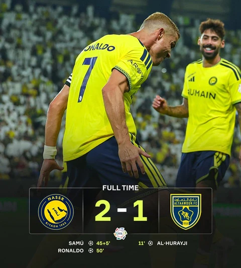 Ronaldo lập công giúp Al Nassr thắng ngược Ronaldo lập công giúp Al Nassr thắng ngược