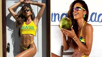 Siêu mẫu Izabel Goulart ủng hộ Brazil bằng bộ ảnh nóng bỏng