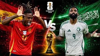 Siêu máy tính dự đoán kết quả Tây Ban Nha vs Saudi Arabia tại World Cup 2026