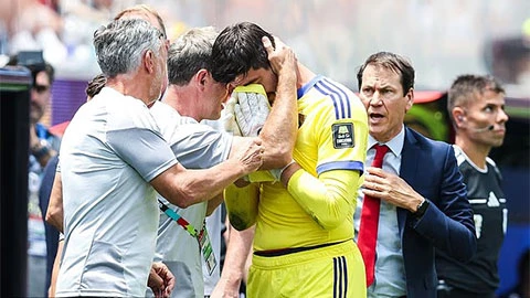 Thibaut Courtois chia tay World Cup trong nước mắt cay đắng Thibaut Courtois chia tay World Cup trong nước mắt cay đắng