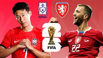 Trực tiếp CH Séc vs Hàn Quốc, 9h00 ngày 12/6