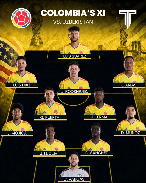Trực tiếp Colombia 0-0 Uzbekistan: Hiệp 1 bắt đầu Trực tiếp Colombia 0-0 Uzbekistan: Hiệp 1 bắt đầu
