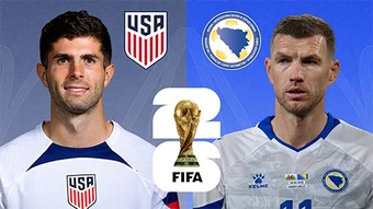 Trực tiếp Mỹ vs Bosnia: Pulisic đọ tài với Dzeko