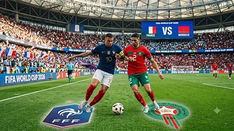 Trực tiếp Pháp 2-0 Morocco: Les Blues nhường thế trận Trực tiếp Pháp 2-0 Morocco: Les Blues nhường thế trận