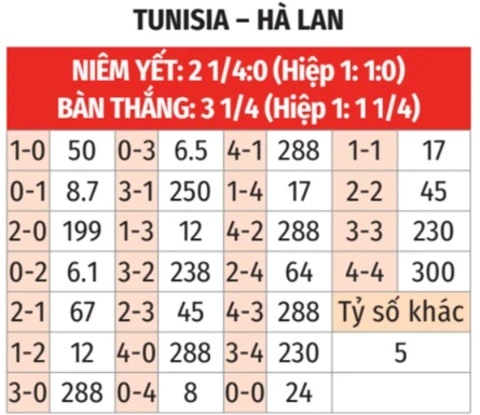 Trực tiếp Tunisia vs Hà Lan, 06h00 ngày 26/6 Trực tiếp Tunisia vs Hà Lan, 06h00 ngày 26/6