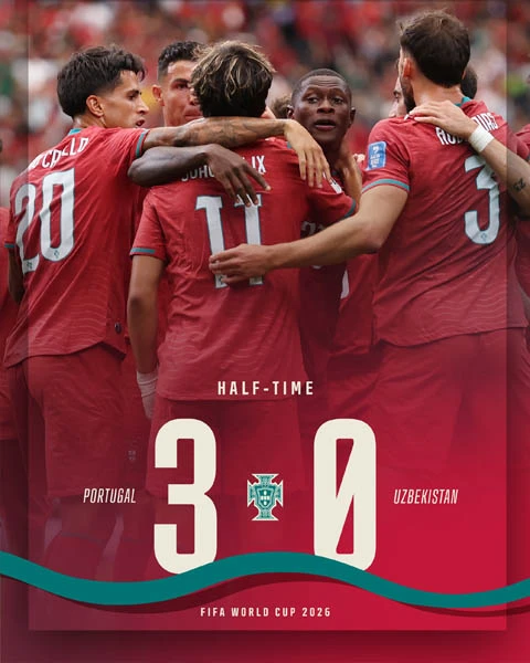 Tường thuật Bồ Đào Nha 5-0 Uzbekistan Tường thuật Bồ Đào Nha 5-0 Uzbekistan