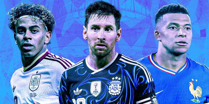 Ứng viên Quả bóng Vàng World Cup 2026: Messi, Ronaldo hay ai? Ứng viên Quả bóng Vàng World Cup 2026: Messi, Ronaldo hay ai?