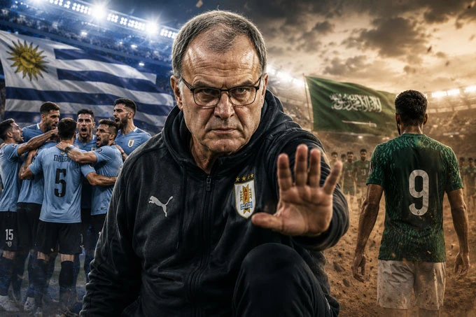 Uruguay của Bielsa cảnh giác trước tham vọng tạo 'địa chấn' của Saudi Arabia Uruguay của Bielsa cảnh giác trước tham vọng tạo 'địa chấn' của Saudi Arabia