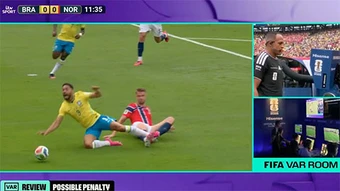 VAR lại gây bão ở trận Brazil vs Na Uy