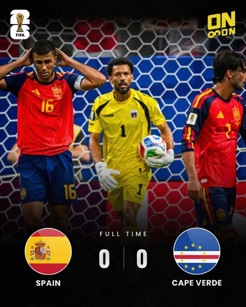 Vì sao hòa Cape Verde là tín hiệu vui với Tây Ban Nha? Vì sao hòa Cape Verde là tín hiệu vui với Tây Ban Nha?