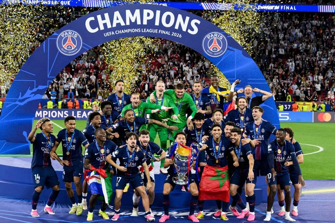 Đội hình tiêu biểu Champions League 2025/26: PSG áp đảo