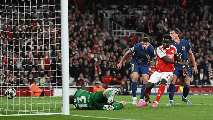 Kết quả Arsenal 1-0 Atletico Madrid (tổng tỷ số 2-1): Người hùng Saka Kết quả Arsenal 1-0 Atletico Madrid (tổng tỷ số 2-1): Người hùng Saka
