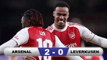 Kết quả Arsenal 2-0 Leverkusen (tổng tỷ số 3-1): Pháo thủ xuất sắc đi tiếp