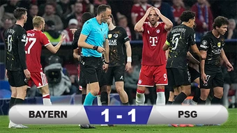 Kết quả Bayern 1-1 PSG (tổng tỷ số 5-6): PSG giành vé vào chung kết