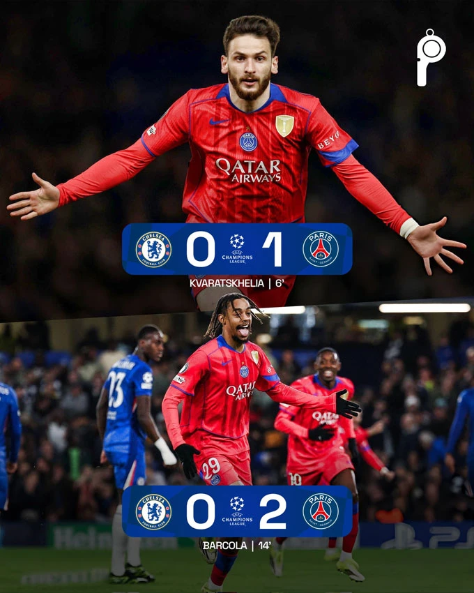 Kvaratskhelia – Barcola: Đôi cánh đưa PSG bay vào tứ kết Champions League Kvaratskhelia – Barcola: Đôi cánh đưa PSG bay vào tứ kết Champions League