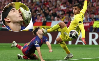 Tiền vệ Barca đổ máu ở Champions League
