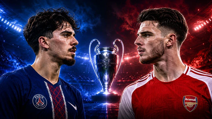 Vitinha vs Rice: Cuộc chiến trung tuyến định đoạt ngôi vương Champions League Vitinha vs Rice: Cuộc chiến trung tuyến định đoạt ngôi vương Champions League