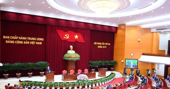 [Ảnh] Bế mạc Hội nghị lần thứ ba Ban Chấp hành Trung ương Đảng khóa XIV