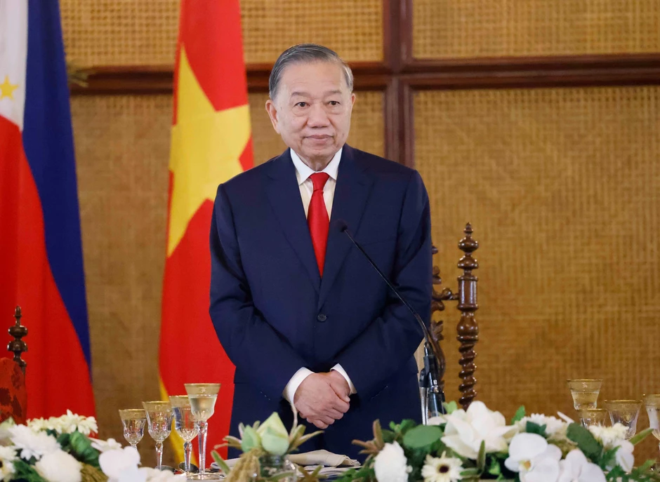 [Ảnh] Chiêu đãi chào mừng Tổng Bí thư, Chủ tịch nước Tô Lâm và Phu nhân thăm cấp Nhà nước tới Philippines