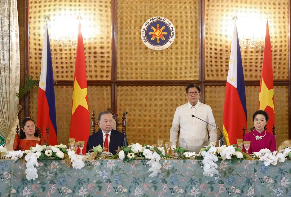 [Ảnh] Chiêu đãi chào mừng Tổng Bí thư, Chủ tịch nước Tô Lâm và Phu nhân thăm cấp Nhà nước tới Philippines