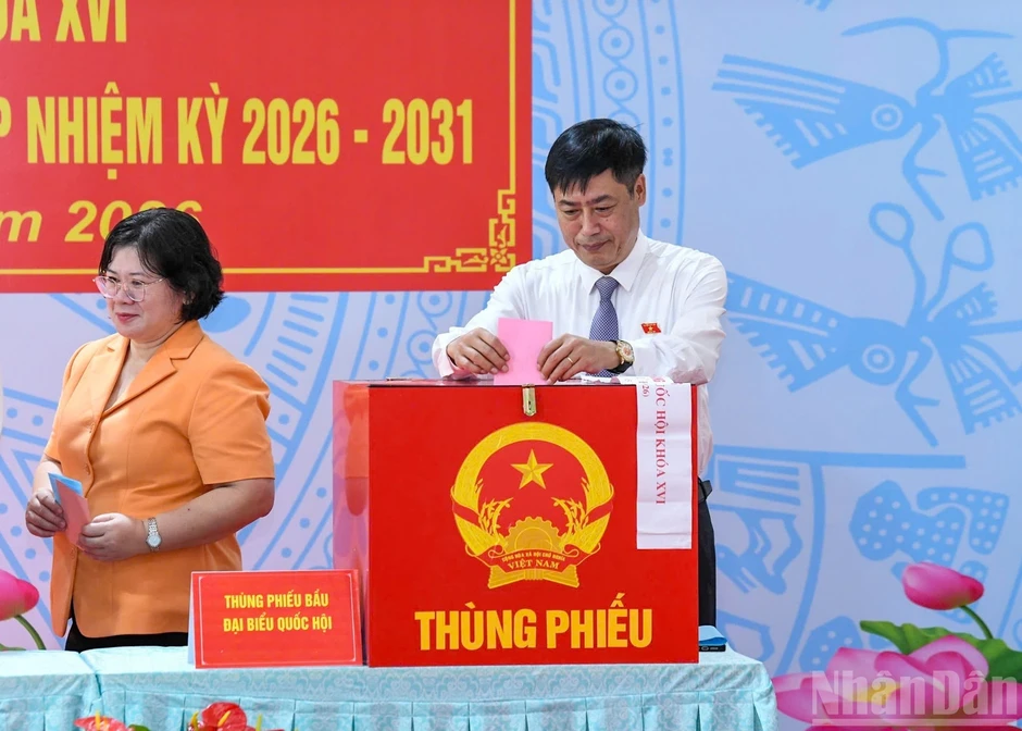 [Ảnh] Chủ tịch Quốc hội Trần Thanh Mẫn dự khai mạc Ngày bầu cử tại Thành phố Hồ Chí Minh