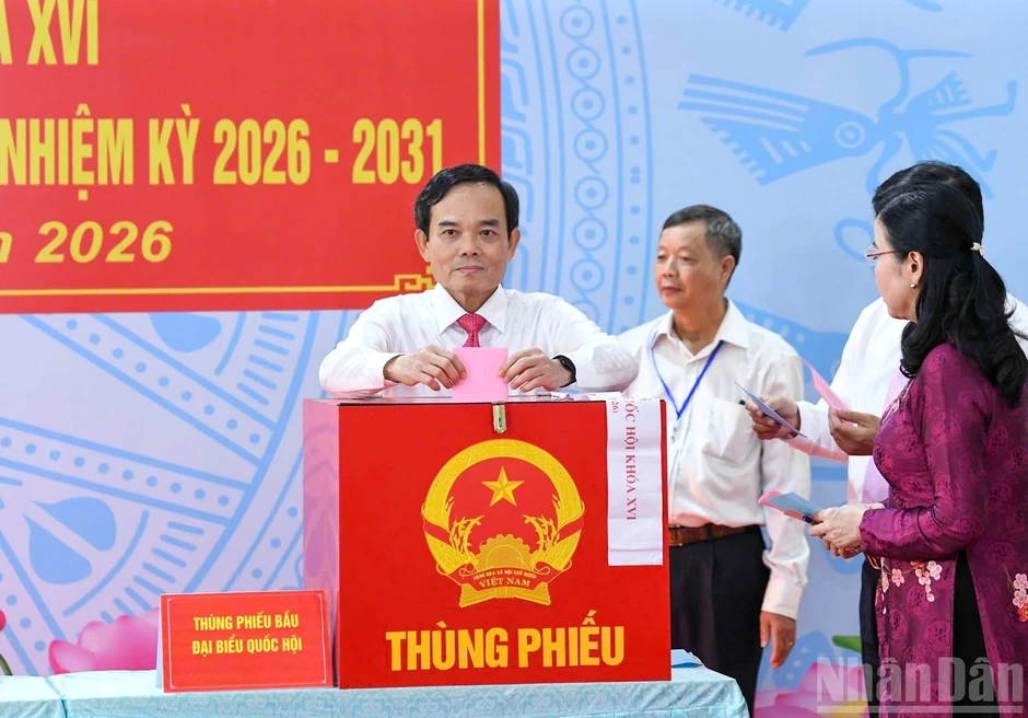 [Ảnh] Chủ tịch Quốc hội Trần Thanh Mẫn dự khai mạc Ngày bầu cử tại Thành phố Hồ Chí Minh