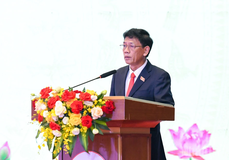 [Ảnh] Chủ tịch Quốc hội Trần Thanh Mẫn dự Lễ kỷ niệm 65 năm Ngày thành lập Hội đồng Dân tộc