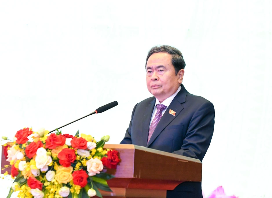 [Ảnh] Chủ tịch Quốc hội Trần Thanh Mẫn dự Lễ kỷ niệm 65 năm Ngày thành lập Hội đồng Dân tộc
