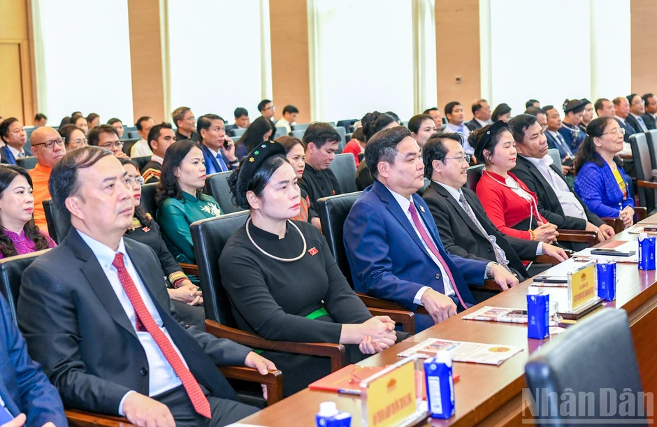 [Ảnh] Chủ tịch Quốc hội Trần Thanh Mẫn dự Lễ kỷ niệm 65 năm Ngày thành lập Hội đồng Dân tộc