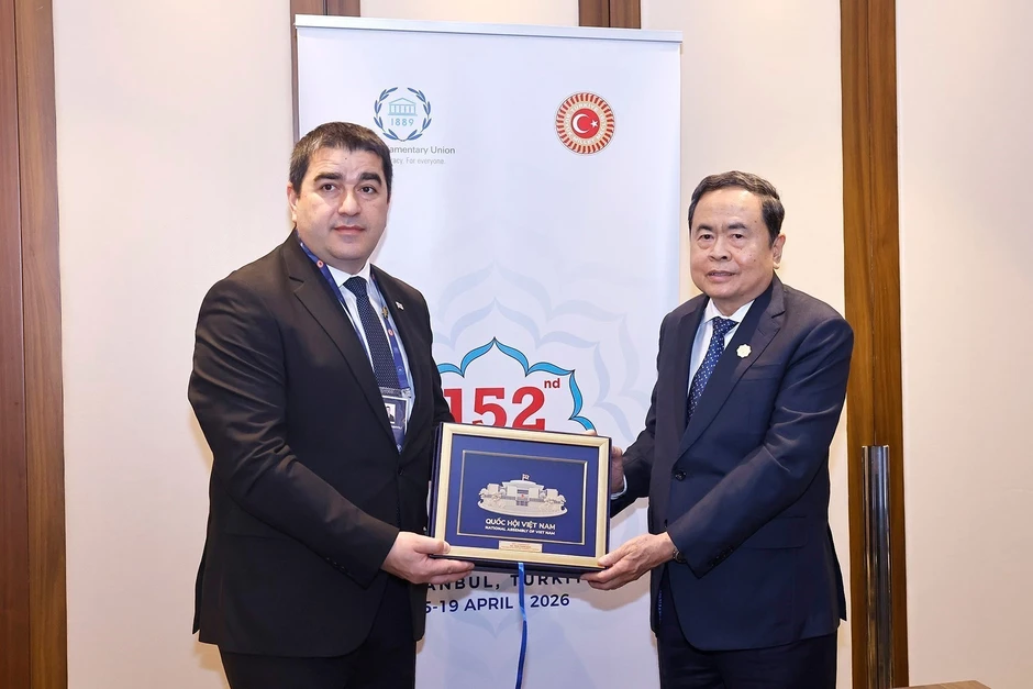 [Ảnh] Chủ tịch Quốc hội Trần Thanh Mẫn gặp Chủ tịch Quốc hội Gruzia