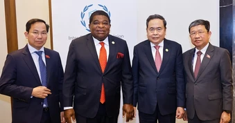 [Ảnh] Chủ tịch Quốc hội Trần Thanh Mẫn gặp Tổng thư ký IPU Martin Chungong