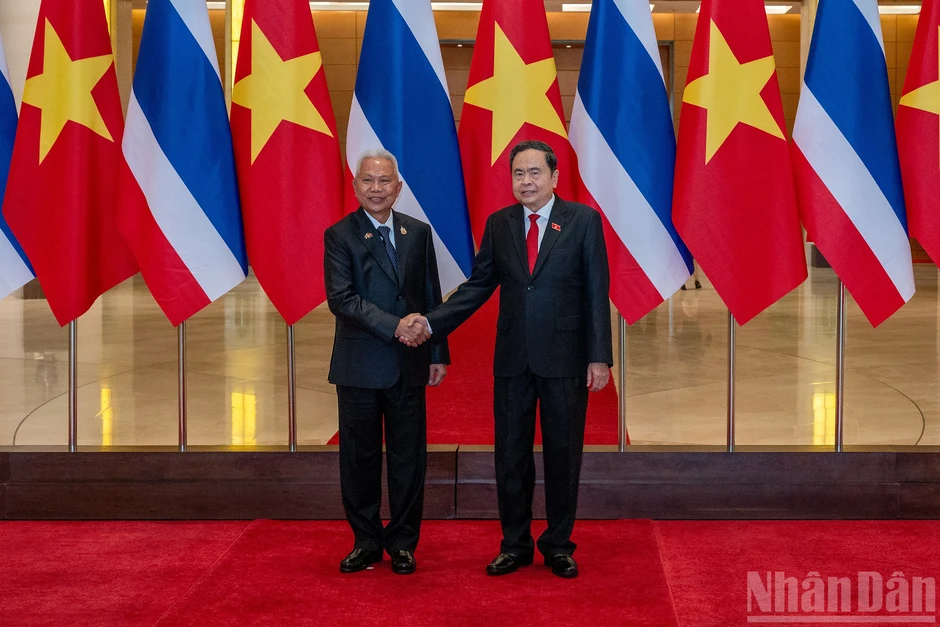 [Ảnh] Chủ tịch Quốc hội Trần Thanh Mẫn hội đàm với Chủ tịch Quốc hội kiêm Chủ tịch Hạ viện Vương quốc Thái Lan Sophon Zaram