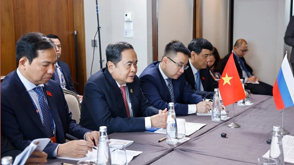 [Ảnh] Chủ tịch Quốc hội Trần Thanh Mẫn hội kiến Chủ tịch Hội đồng Liên bang Nga