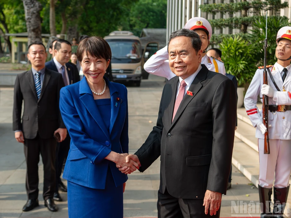 [Ảnh] Chủ tịch Quốc hội Trần Thanh Mẫn hội kiến Thủ tướng Nhật Bản Takaichi Sanae