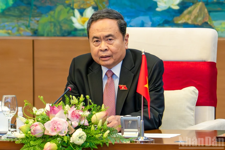 [Ảnh] Chủ tịch Quốc hội Trần Thanh Mẫn hội kiến Thủ tướng Nhật Bản Takaichi Sanae
