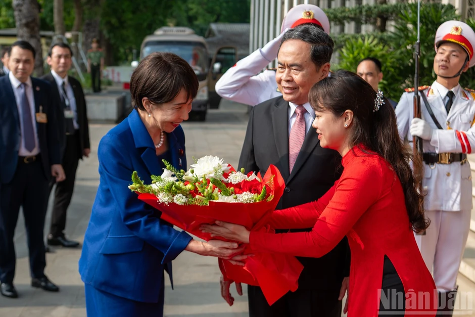 [Ảnh] Chủ tịch Quốc hội Trần Thanh Mẫn hội kiến Thủ tướng Nhật Bản Takaichi Sanae