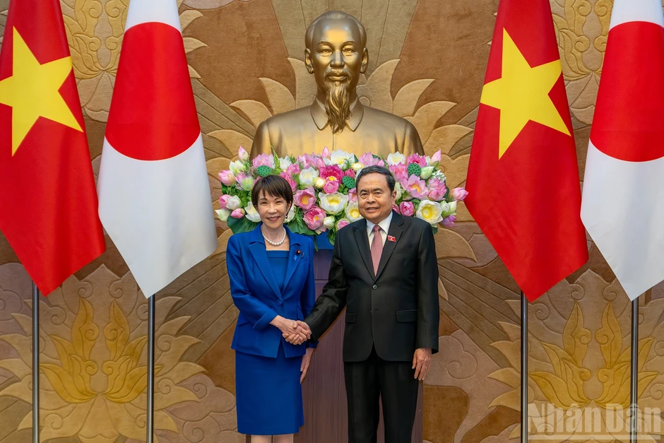 [Ảnh] Chủ tịch Quốc hội Trần Thanh Mẫn hội kiến Thủ tướng Nhật Bản Takaichi Sanae