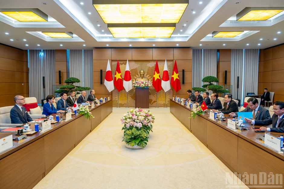 [Ảnh] Chủ tịch Quốc hội Trần Thanh Mẫn hội kiến Thủ tướng Nhật Bản Takaichi Sanae