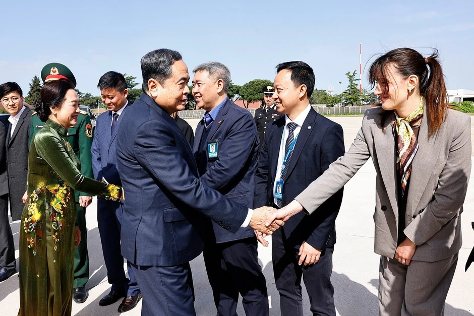 [Ảnh] Chủ tịch Quốc hội Trần Thanh Mẫn kết thúc thăm chính thức Italia, lên đường dự IPU-152