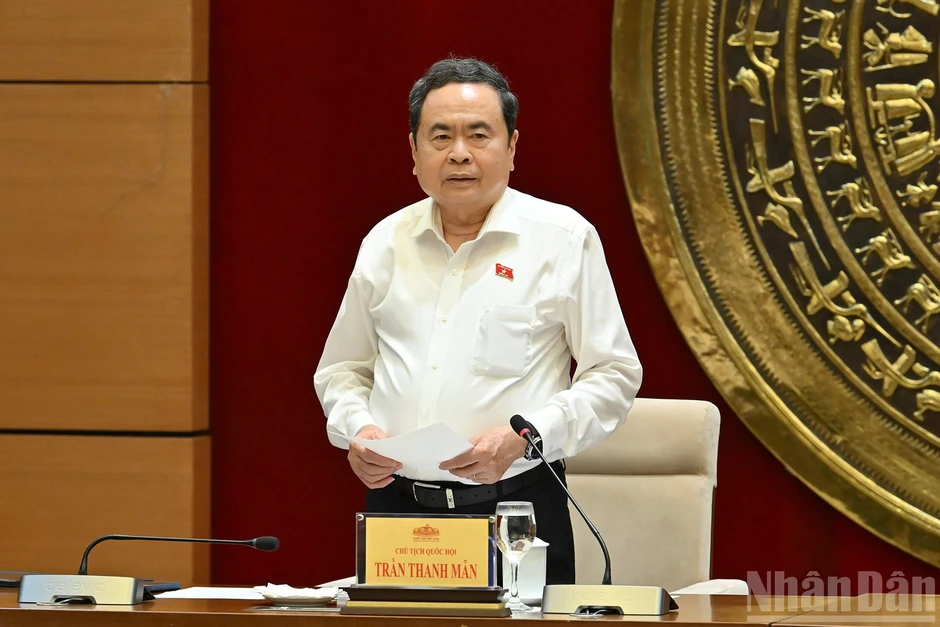 [Ảnh] Chủ tịch Quốc hội Trần Thanh Mẫn làm việc với Thường trực Ủy ban Công tác đại biểu