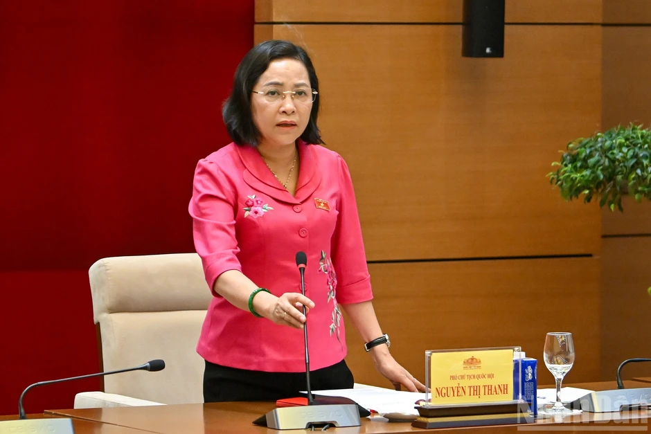 [Ảnh] Chủ tịch Quốc hội Trần Thanh Mẫn làm việc với Thường trực Ủy ban Công tác đại biểu